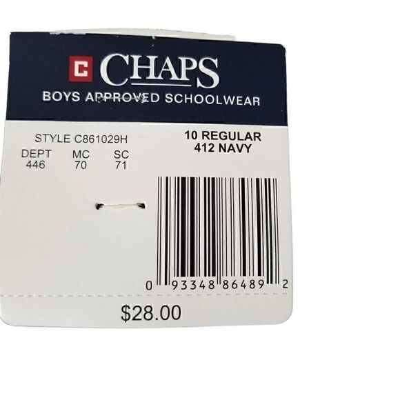 CHAPS NEW APPROVED SCHOOLPLEAT FRONT WRINKLE RESISTANT ADJUSTABLE WAIST SHORTS - Picture 6 of 6